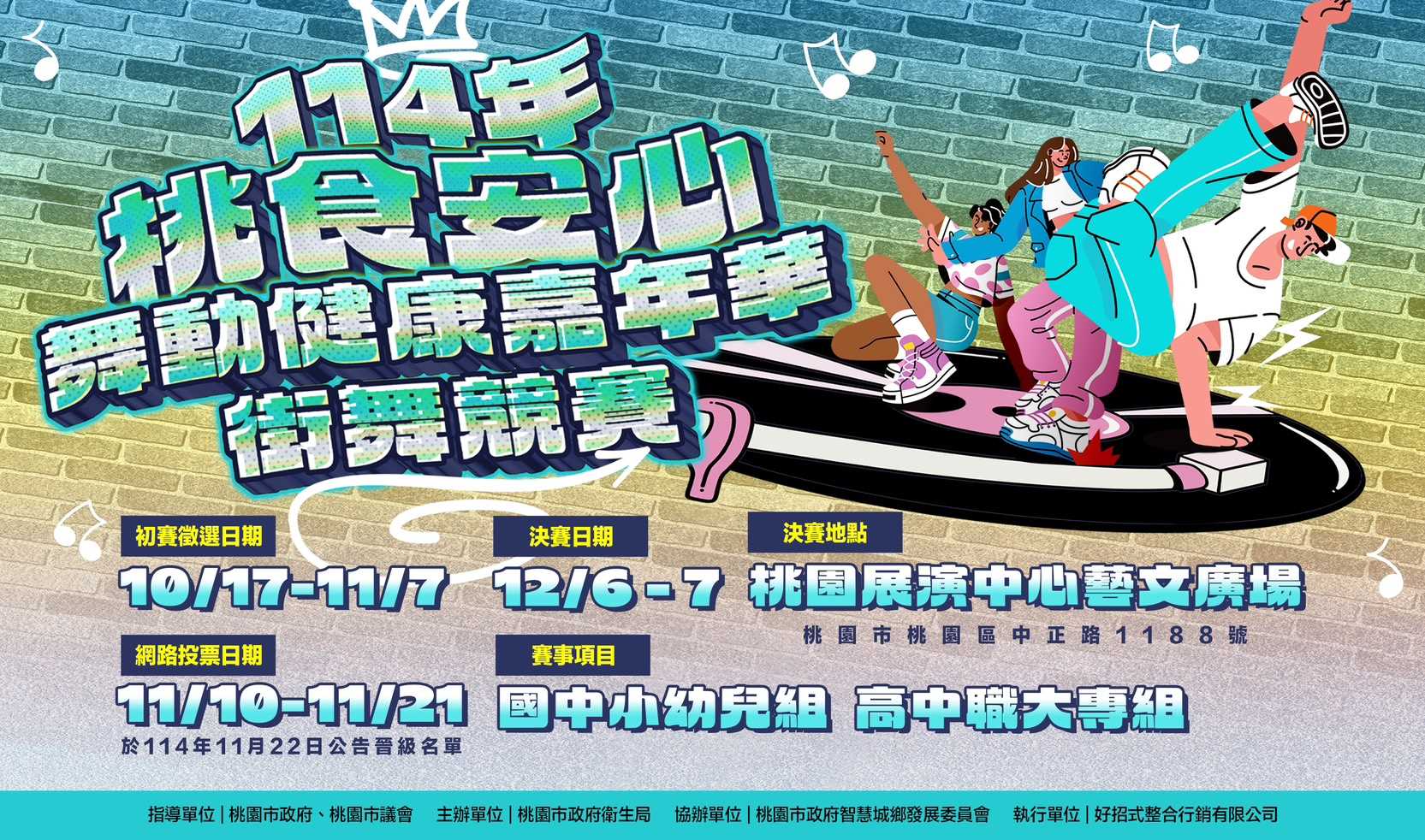 114年度「桃食安心舞動健康嘉年華~街舞競賽」